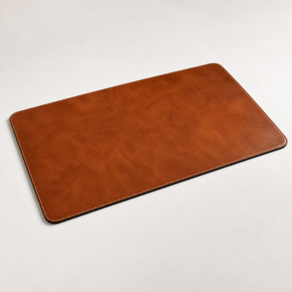 Koniakowa skórzana podkładka na biurko Heritage Desk 60 na 40 cm