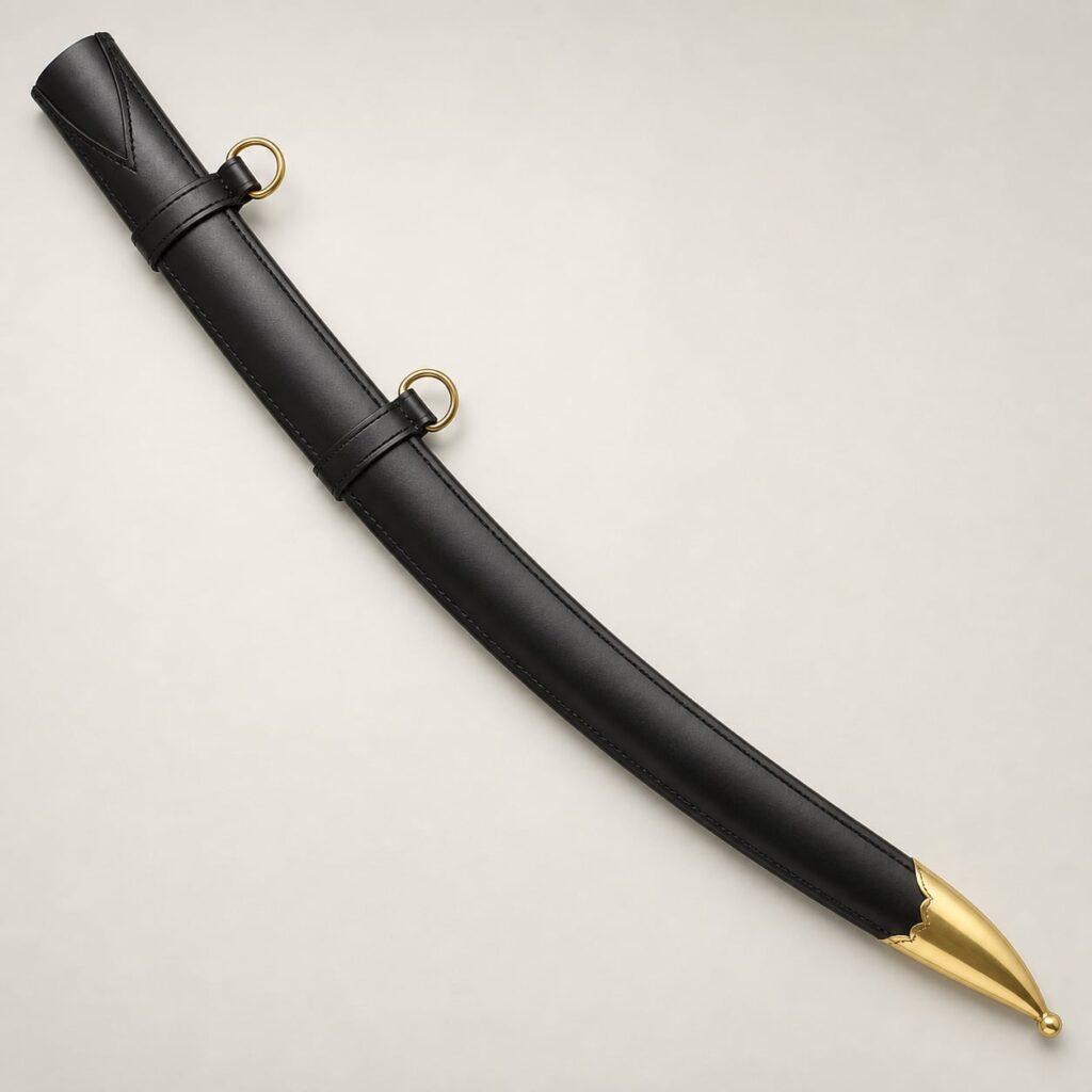 Czarna skórzana pochwa na szablę Cavalry 90 cm