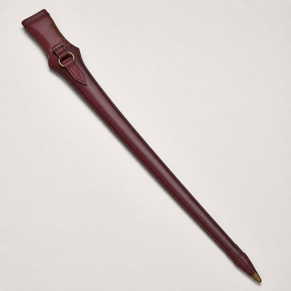 Bordowa skórzana pochwa na rapier Fencer 110 cm