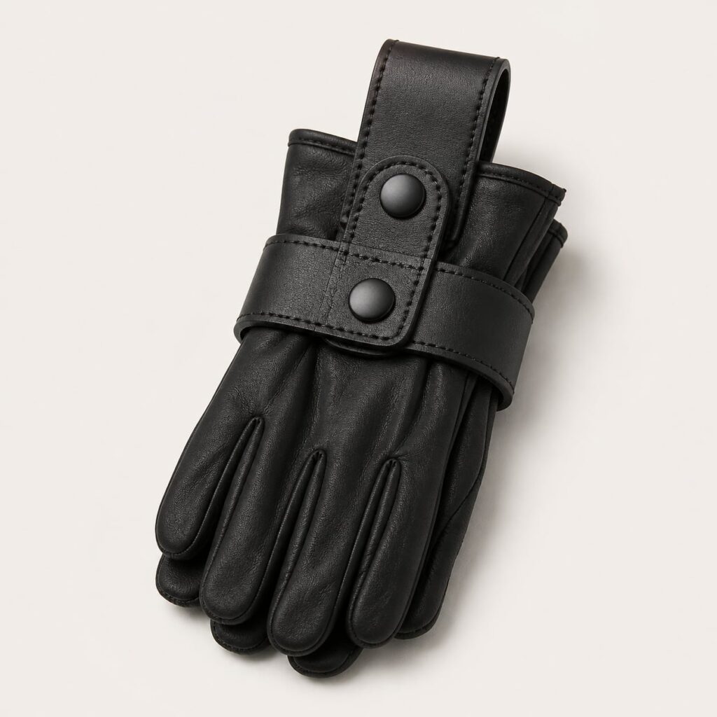 Czarny skórzany uchwyt na rękawiczki Patrol Grip